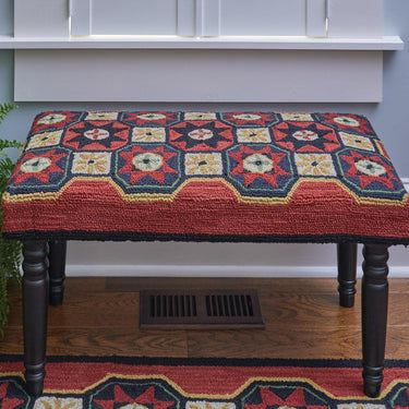 Folk Star Hooked Bench - Park Designs - The Fox Decor